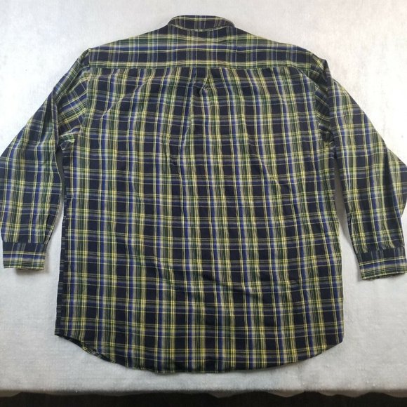Saddlebred Mens‎ XL Shirt Long Sleeve Plaid Cotton Blend Pocket - Picture 5 of 7